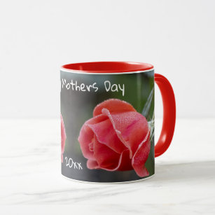 Glücklicher Muttertag - Rote Rosen Taub Tropfen Fo Tasse