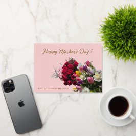 Glücklicher Muttertag Schöne Blume und Gold