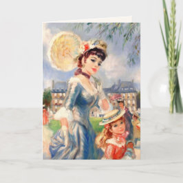 Glücklicher Muttertag Vintag Mutter und Tochter Karte