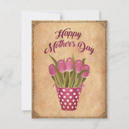Glücklicher Muttertag Vintage Feiertagskarte