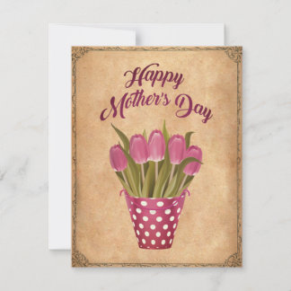 Glücklicher Muttertag Vintage Feiertagskarte