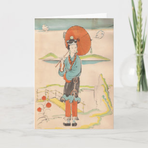 Glücklicher Muttertag/Vintage Geisha Karte