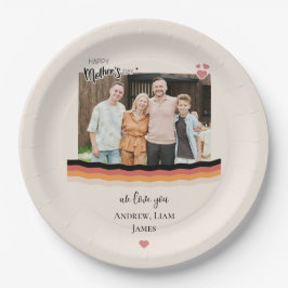 Glücklicher Muttertag, wir Liebe Sie Pappteller