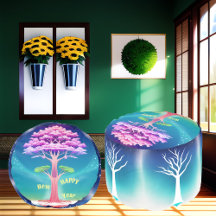 Glücklicher Neujahrsbaum der grünen Spiritualität