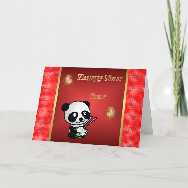 Glücklicher Neujahrsfestpanda vietnamesisches Feiertagskarte (Vorderseite)
