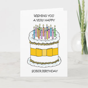 Glücklicher nüchterner Geburtstag Karte