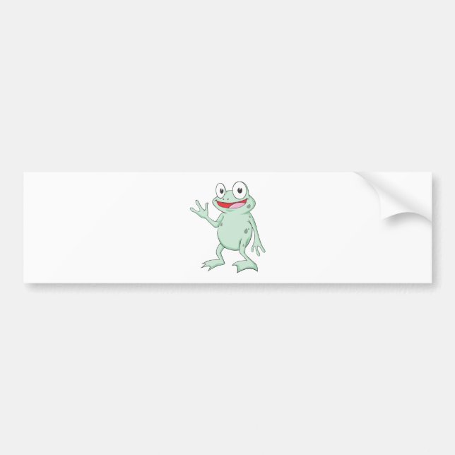 Glücklicher Ochsenfrosch Autoaufkleber (Vorne)
