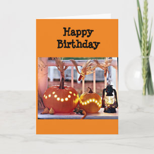 **GLÜCKLICHER OKTOBER GEBURTSTAG** HERBST WÜNSCHT  KARTE