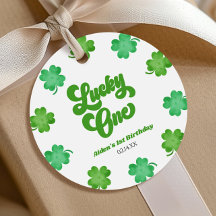 Glücklicher One Grüner Shamrock Kleeblatt 1. Gebur