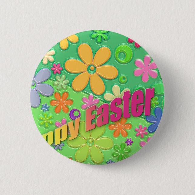 glücklicher Oster Button (Vorderseite)