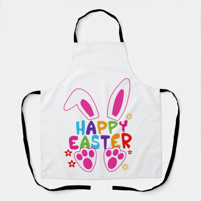 glücklicher Oster Schürze (Vorderseite)