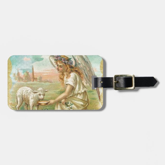 glücklicher Ostergel Gepäckanhänger (Vorderseite horizontal)