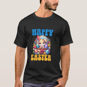 Glücklicher Osterhase im Korb, süßer Hase für Anim T-Shirt