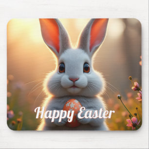 Glücklicher Osterhase in der Magie des Frühlings Mousepad
