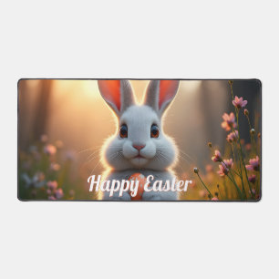 Glücklicher Osterhase in der Magie des Frühlings Schreibtischunterlage