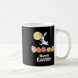 Glücklicher Osterhase Oster-Outfit Ei Nest Blumen Kaffeetasse