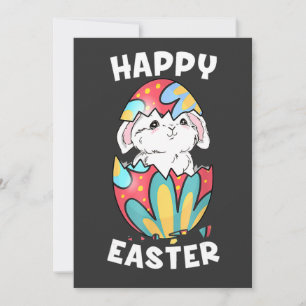 Glücklicher Osterhase Osterei Lustige Jungen Mädch Einladung