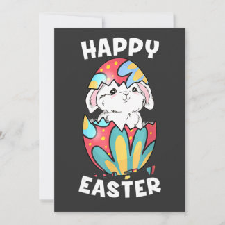 Glücklicher Osterhase Osterei Lustige Jungen Mädch Einladung