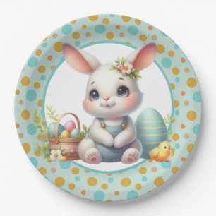 Glücklicher Osterhase Papierplatte Pappteller