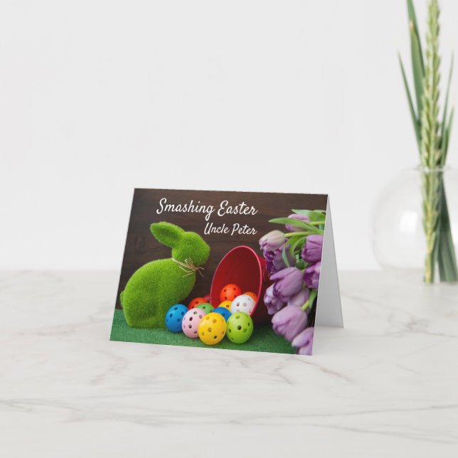 Glücklicher Ostern für Pickleballer, schön Karte (Vorderseite)
