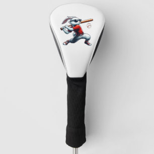 Glücklicher Osthase Jungen Baseball spielt Ostern Golf Headcover