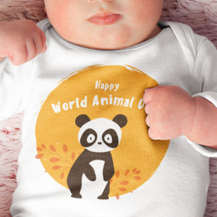 GLÜCKLICHER Panda Tier Tag Baby Strampler