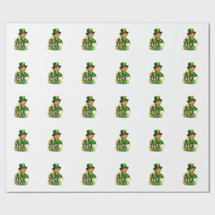 Glücklicher Papa – St. Patrick’s Day Kleeblatt-Des Geschenkpapier
