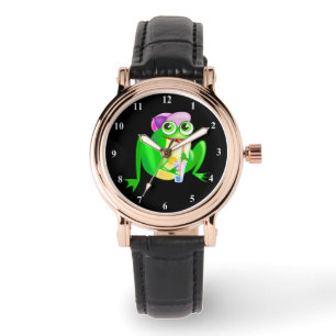 Glücklicher Party Frosch - Armbanduhr