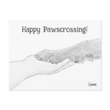 Glücklicher Pawscrossing! -Postkarte