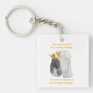 Glücklicher Pekingese König Schlüsselanhänger