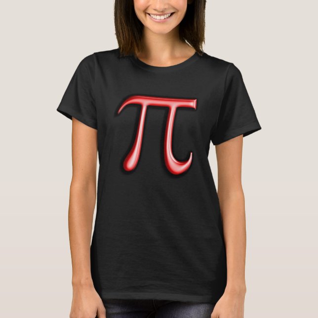 Glücklicher Pi Day März 14 Rotes Pi Symbol 3 14 Wi T-Shirt (Vorderseite)