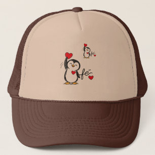 glücklicher Pinguin Hut Truckerkappe