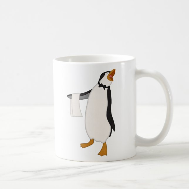 Glücklicher Pinguin Kaffeetasse (Rechts)