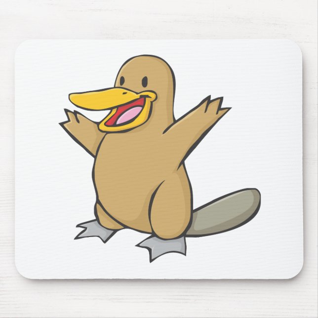 Glücklicher Platypus Cartoon Mousepad (Vorne)