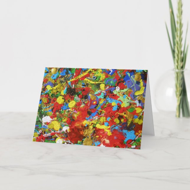 GLÜCKLICHER PLATZ FEIERTAGSKARTE (Vorderseite)