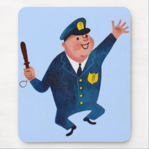 glücklicher Polizist Mousepad