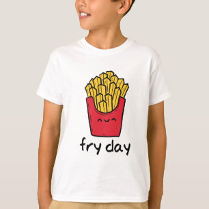 Glücklicher Pommes-FritesCartoon lustiges T-Shirt