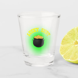 Glücklicher Pot aus Gold Schnapsglas