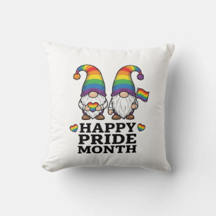 Glücklicher Pride Monat Gnom Vintage Regenbogen Sh Kissen