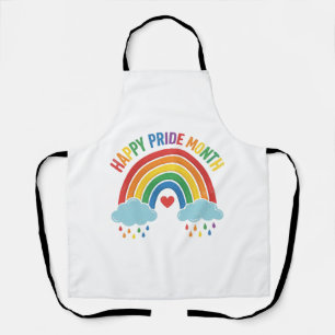 Glücklicher Pride Monat Regenbogen Vintage Gravur Schürze
