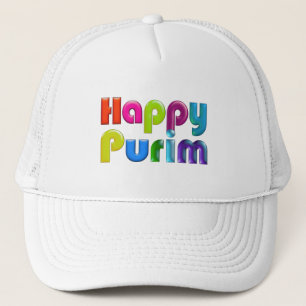 GLÜCKLICHER PURIM flippiger Fernlastfahrer-Hut Truckerkappe