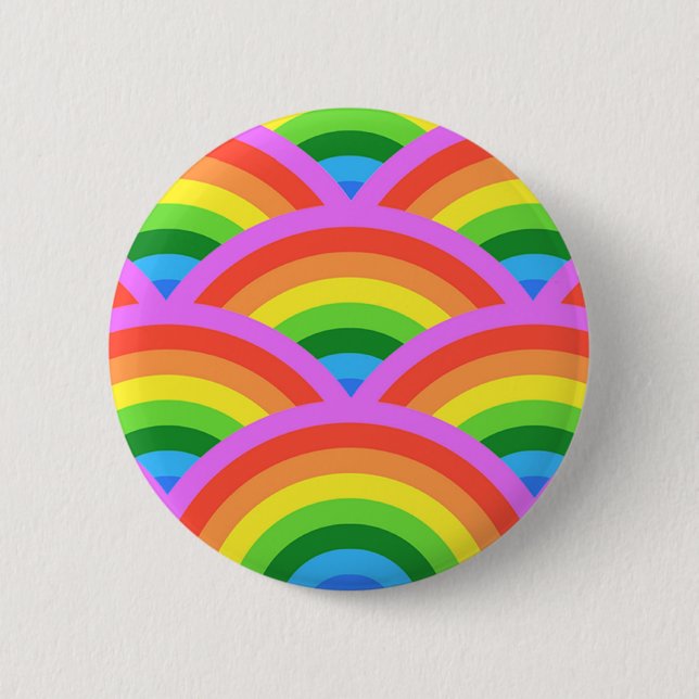 Glücklicher Regenbogen Button (Vorderseite)