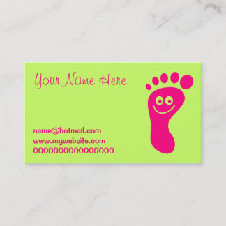 Glücklicher rosa Fuß Visitenkarte