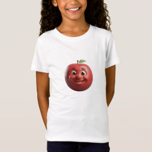 Glücklicher roter Apfel Süß 3D-Kunst T-Shirt