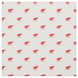 Glücklicher roter Elefant Stoff