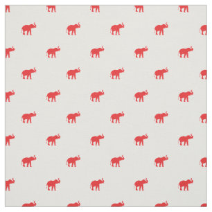 Glücklicher roter Elefant Stoff