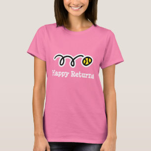 Glücklicher Rückkehr-T - Shirt für Tennisspiele