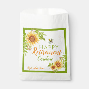 Glücklicher Ruhestand Florale Sonnenblume Geschenktütchen