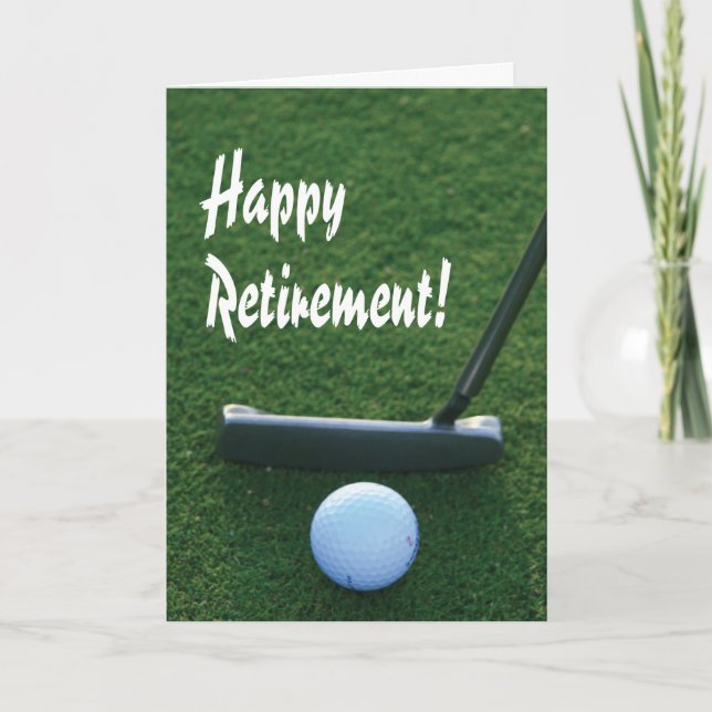 Glücklicher Ruhestand für Golfer Karte (Vorderseite)
