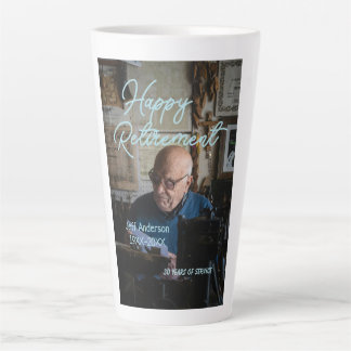 Glücklicher Ruhestand Name Foto Jahre des Dienstes Milchtasse
